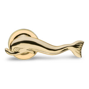 Mosiężny uchwyt drzwiowy, drzwi zewnętrzne, DOLPHIN 145